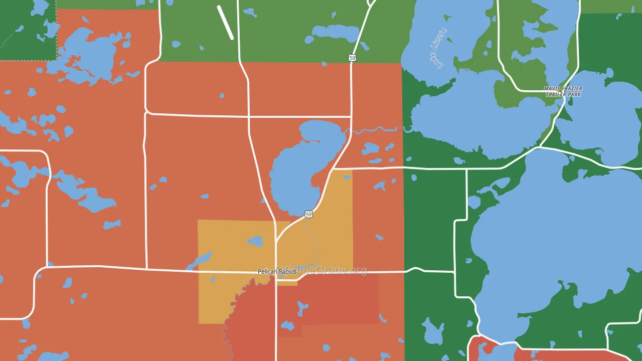 Pelican Rapids, MN Map of Assault Rates