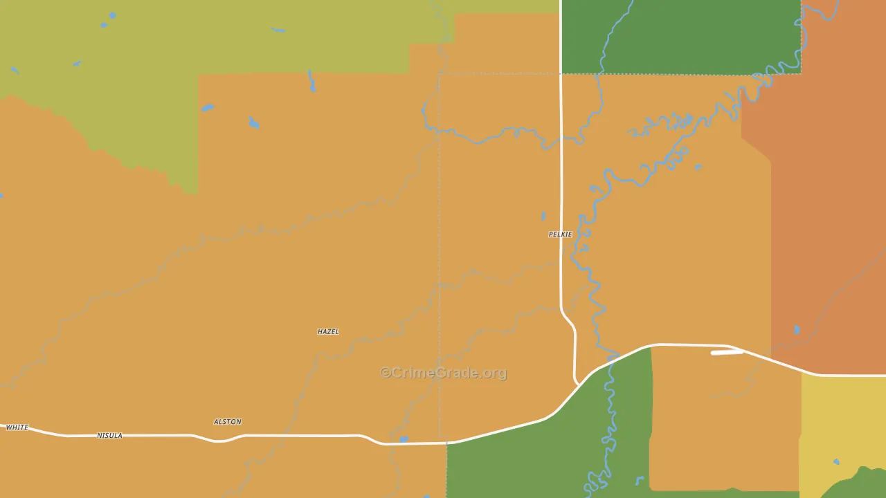 Pelkie, MI Map of Assault Rates
