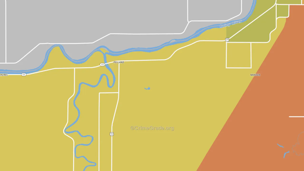 Pelland, MN Map of Assault Rates