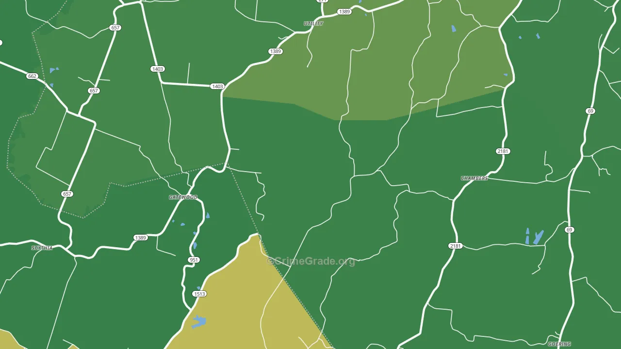 Pellville, KY Map of Assault Rates