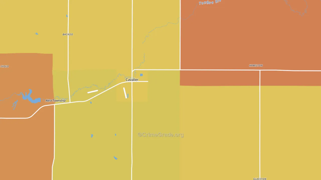Pembina County, ND Map of Assault Rates