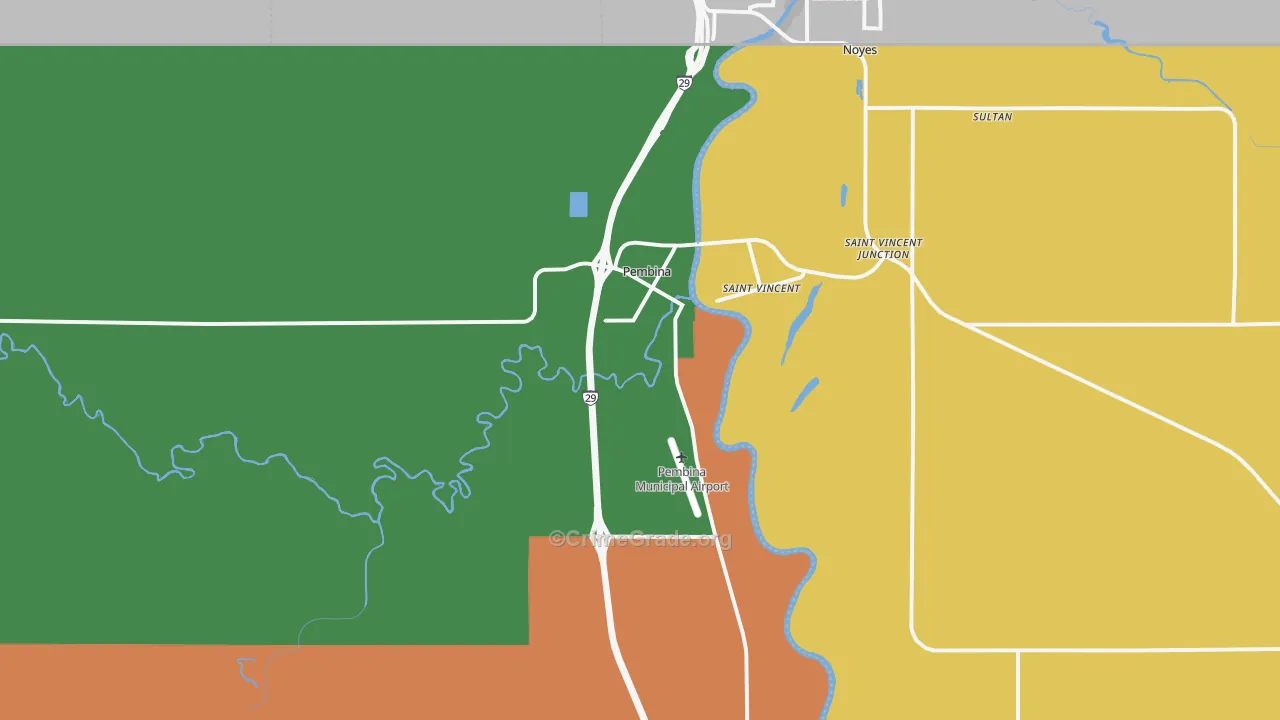 Pembina, ND Map of Assault Rates