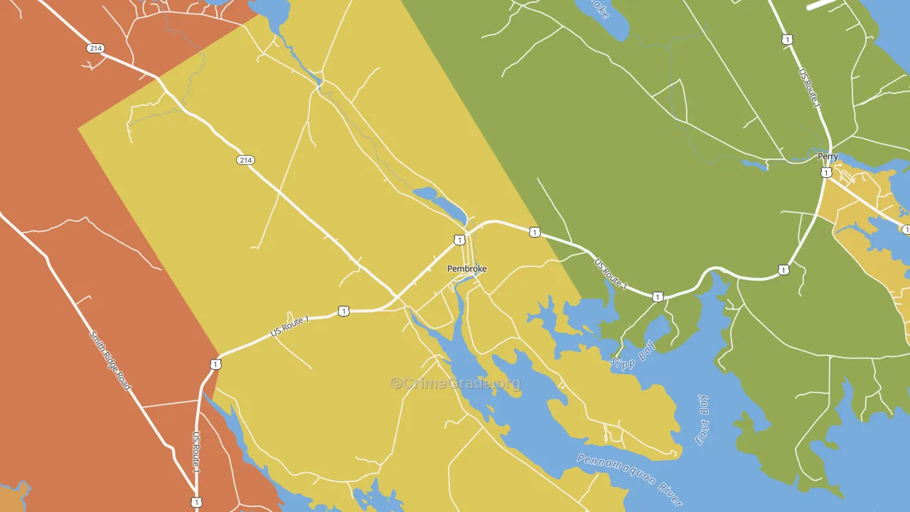 Pembroke, ME Map of Assault Rates