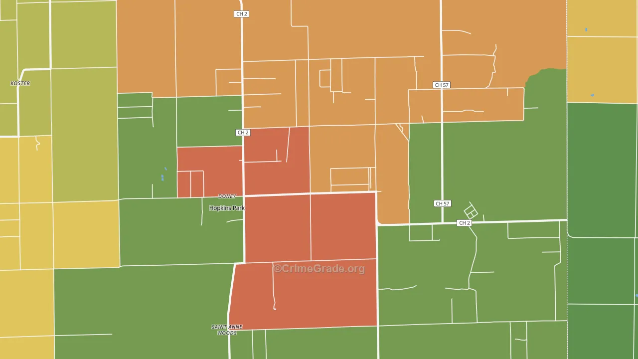 Pembroke Township, IL Map of Assault Rates