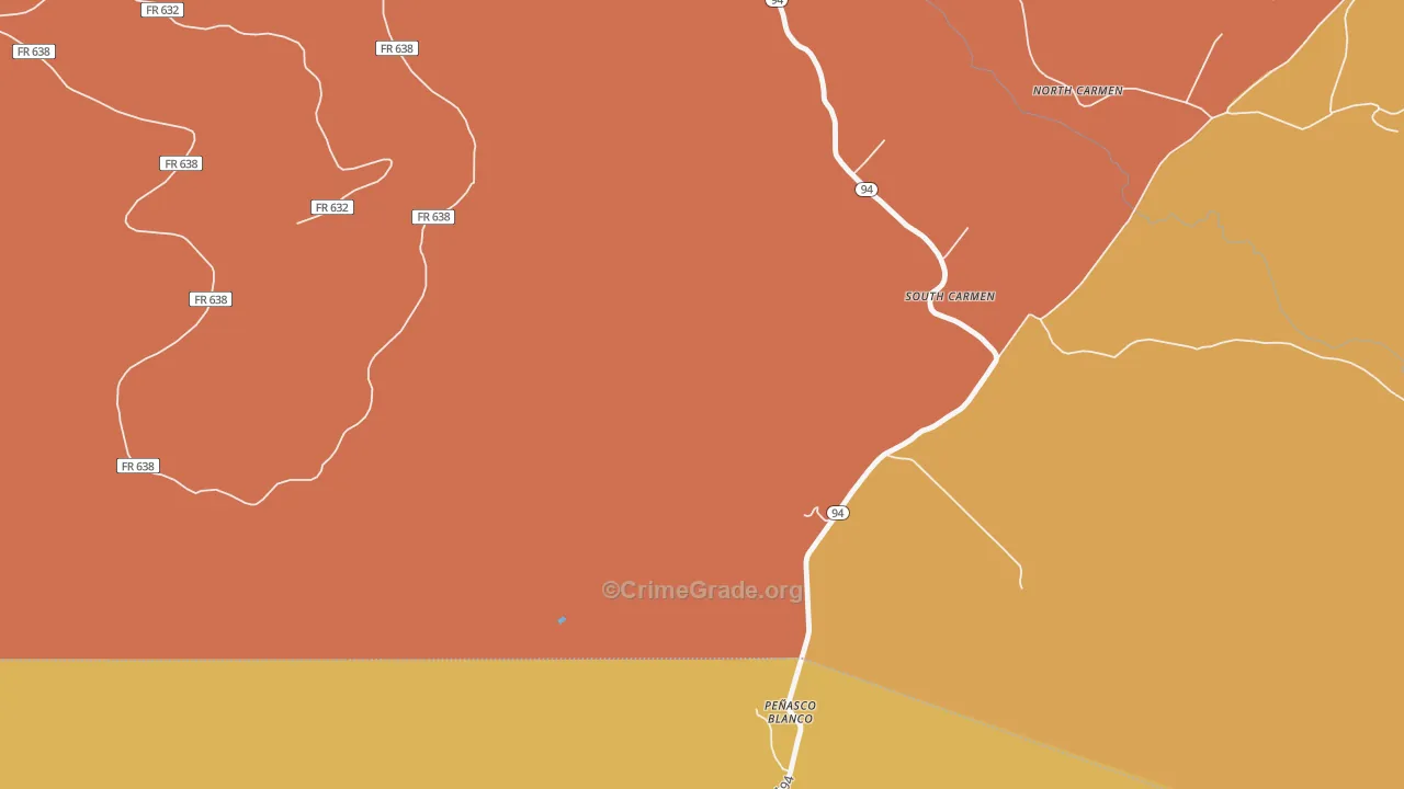 Penasco Blanco, NM Map of Assault Rates