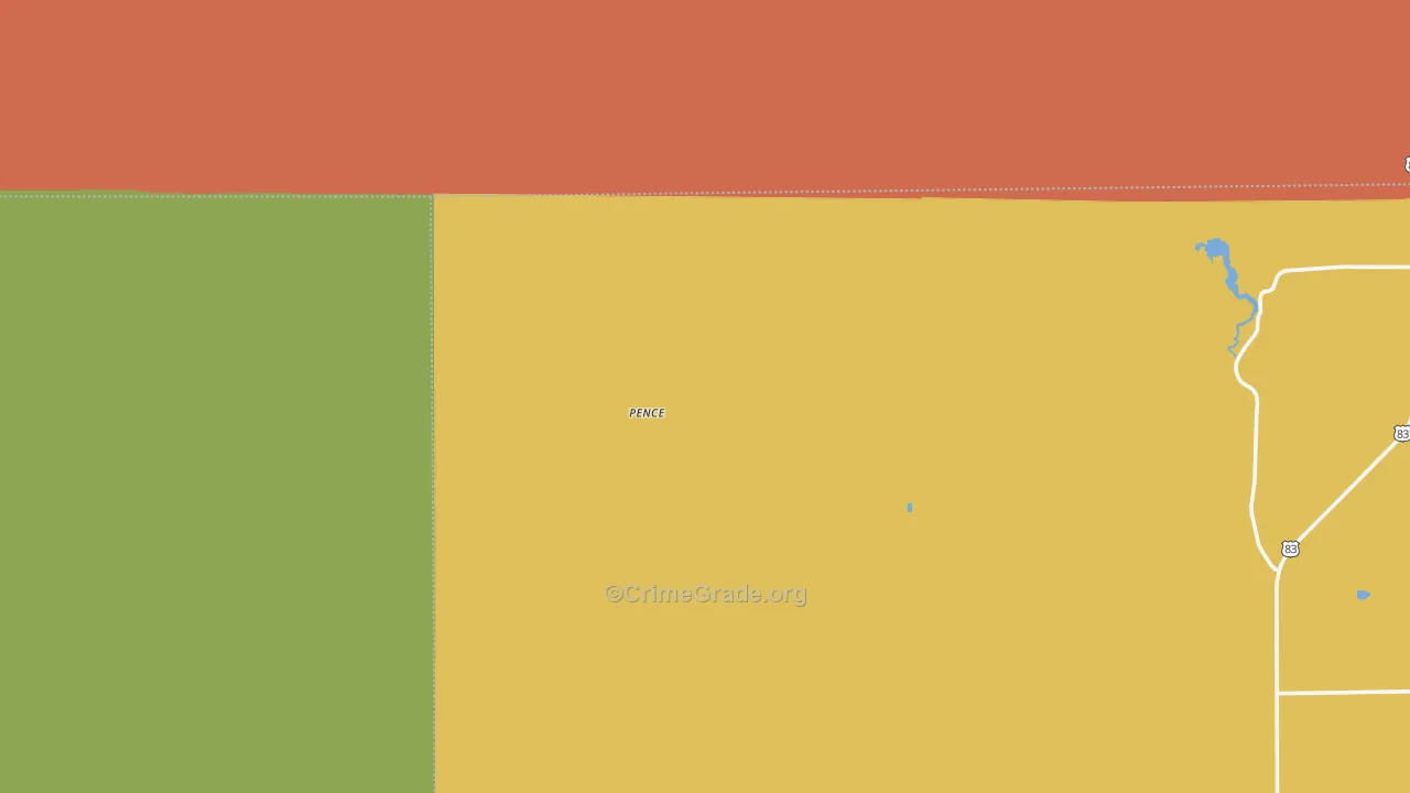 Pence, KS Map of Assault Rates