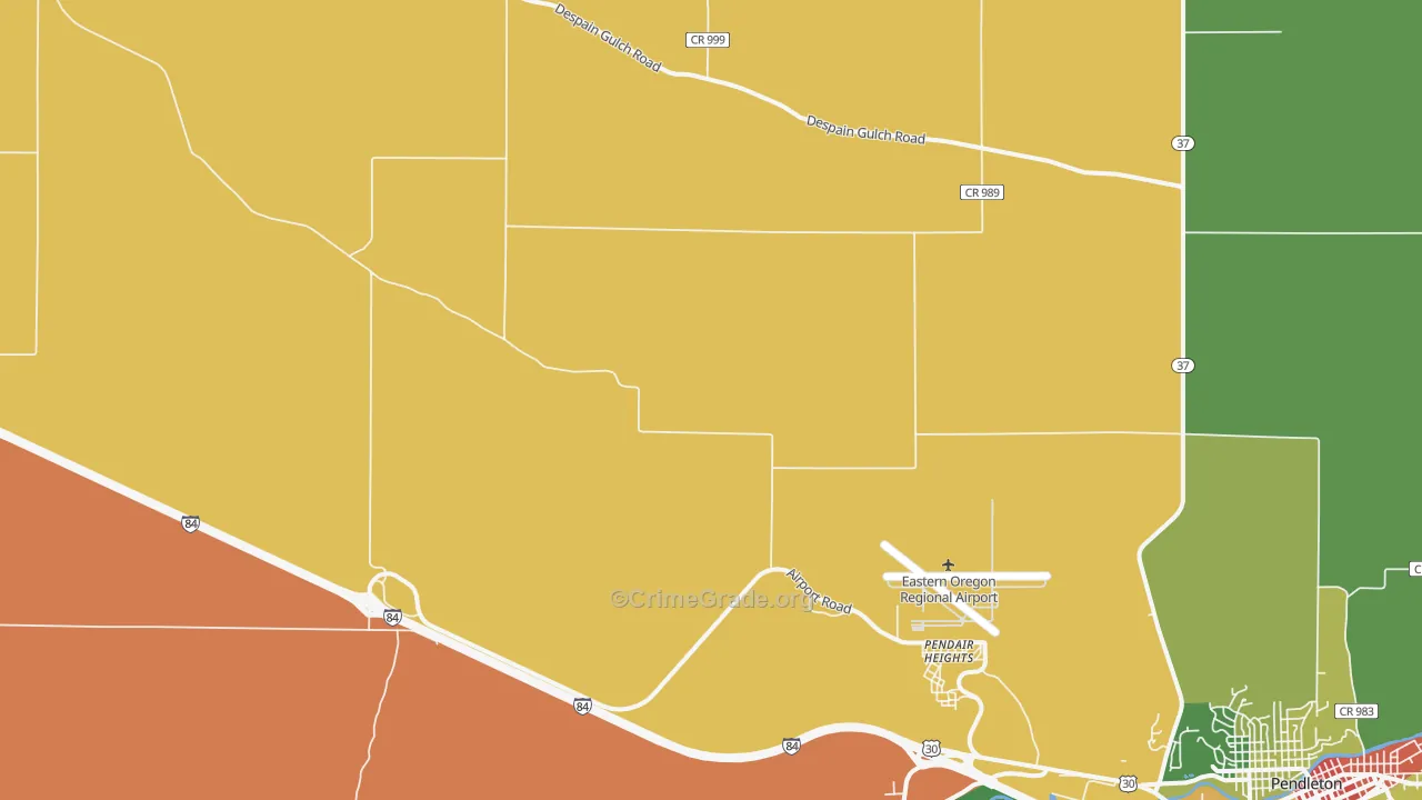 Pendair Heights, OR Map of Assault Rates