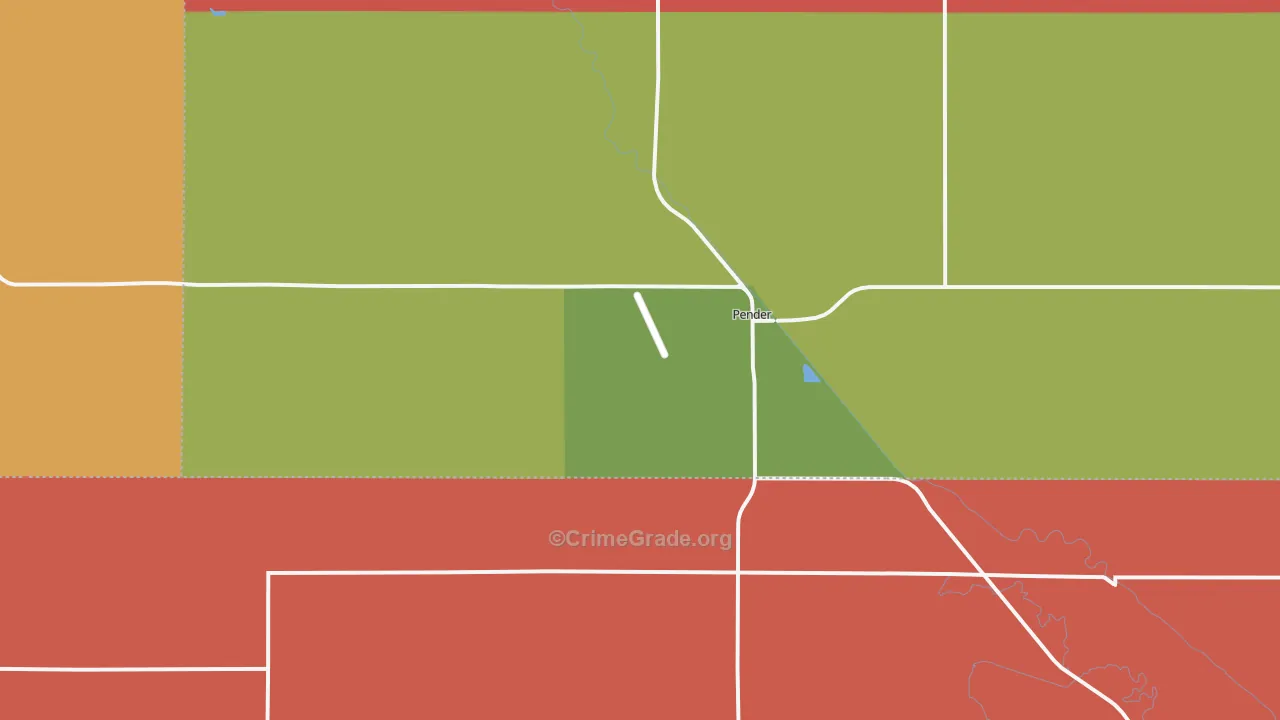 Pender, NE Map of Assault Rates