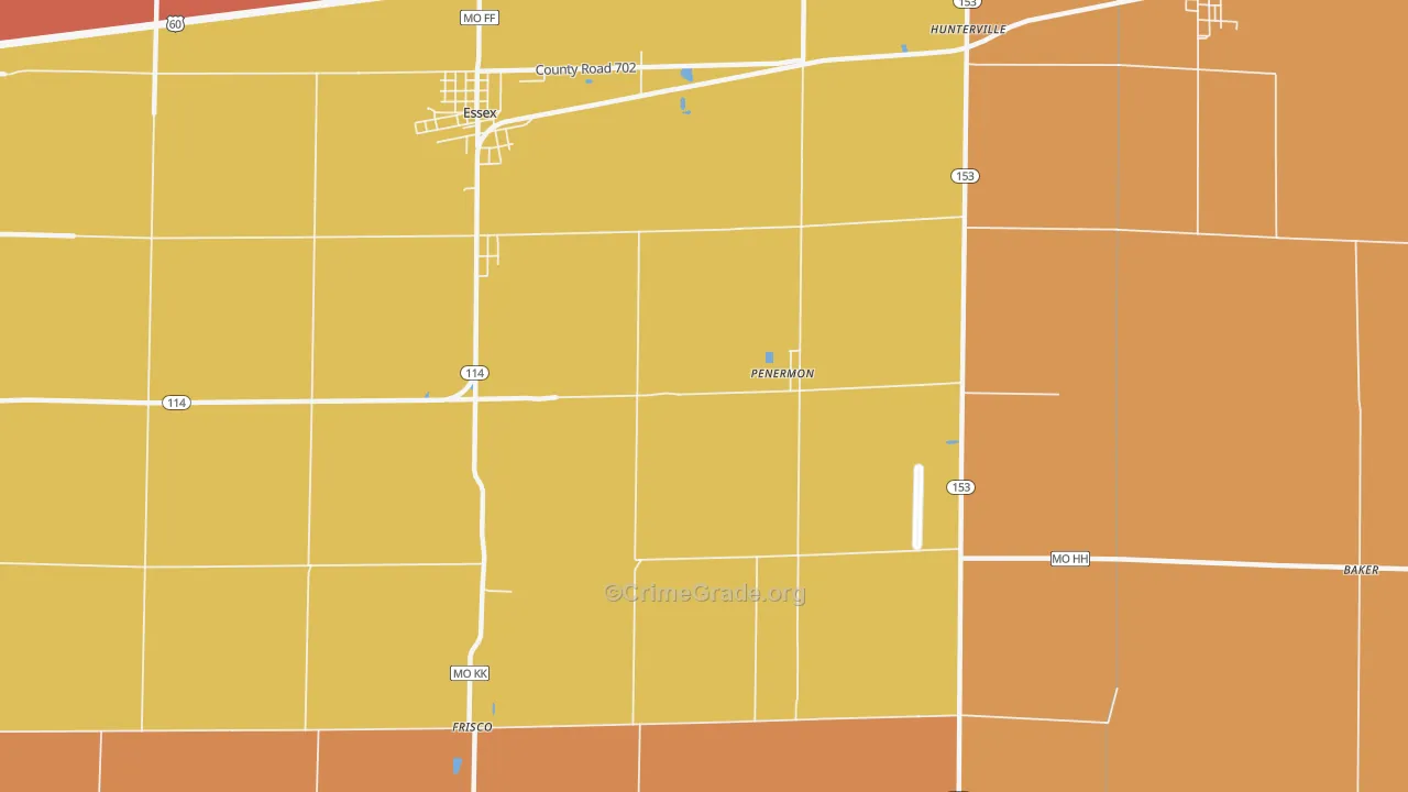 Penermon, MO Map of Assault Rates