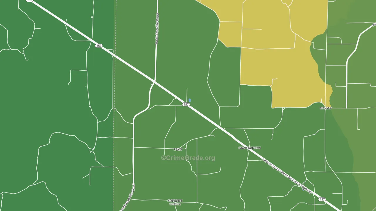 Penn, AL Map of Assault Rates