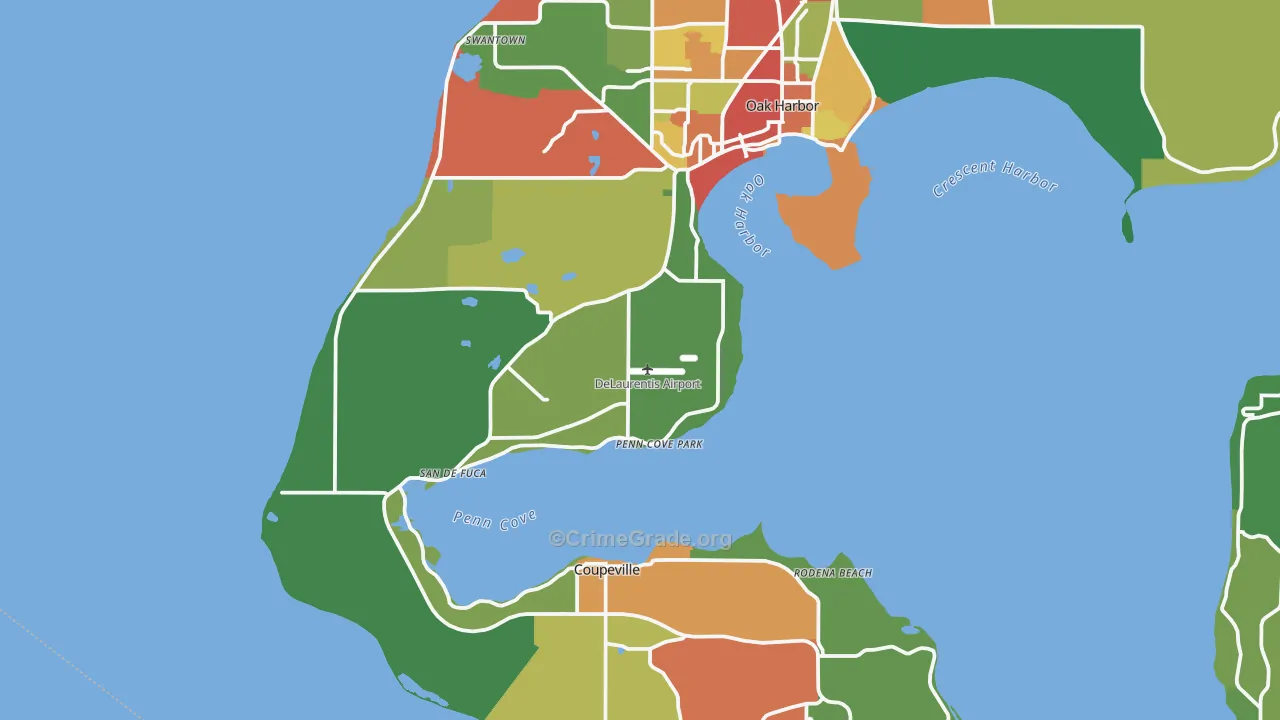 Penn Cove Park, WA Map of Assault Rates
