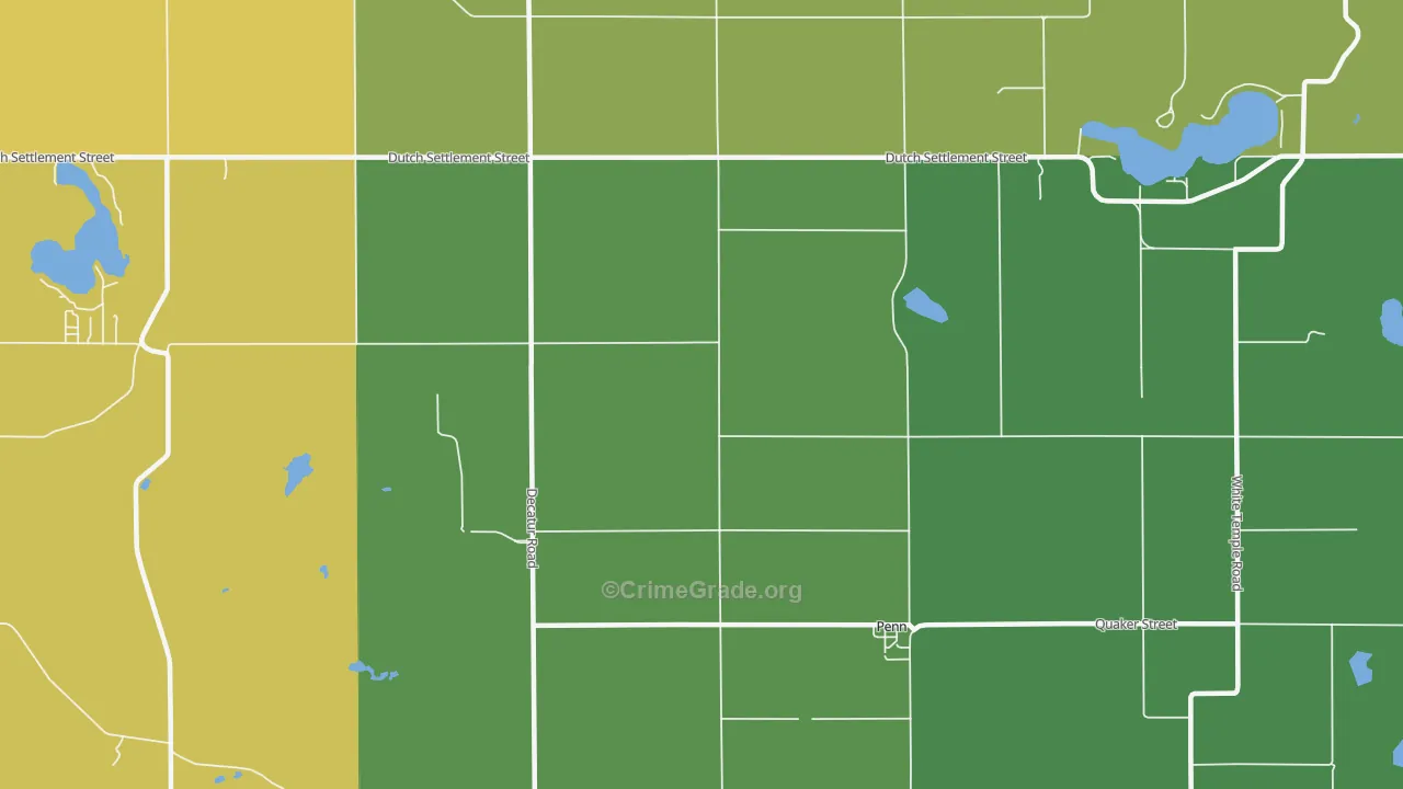 Penn, MI Map of Assault Rates
