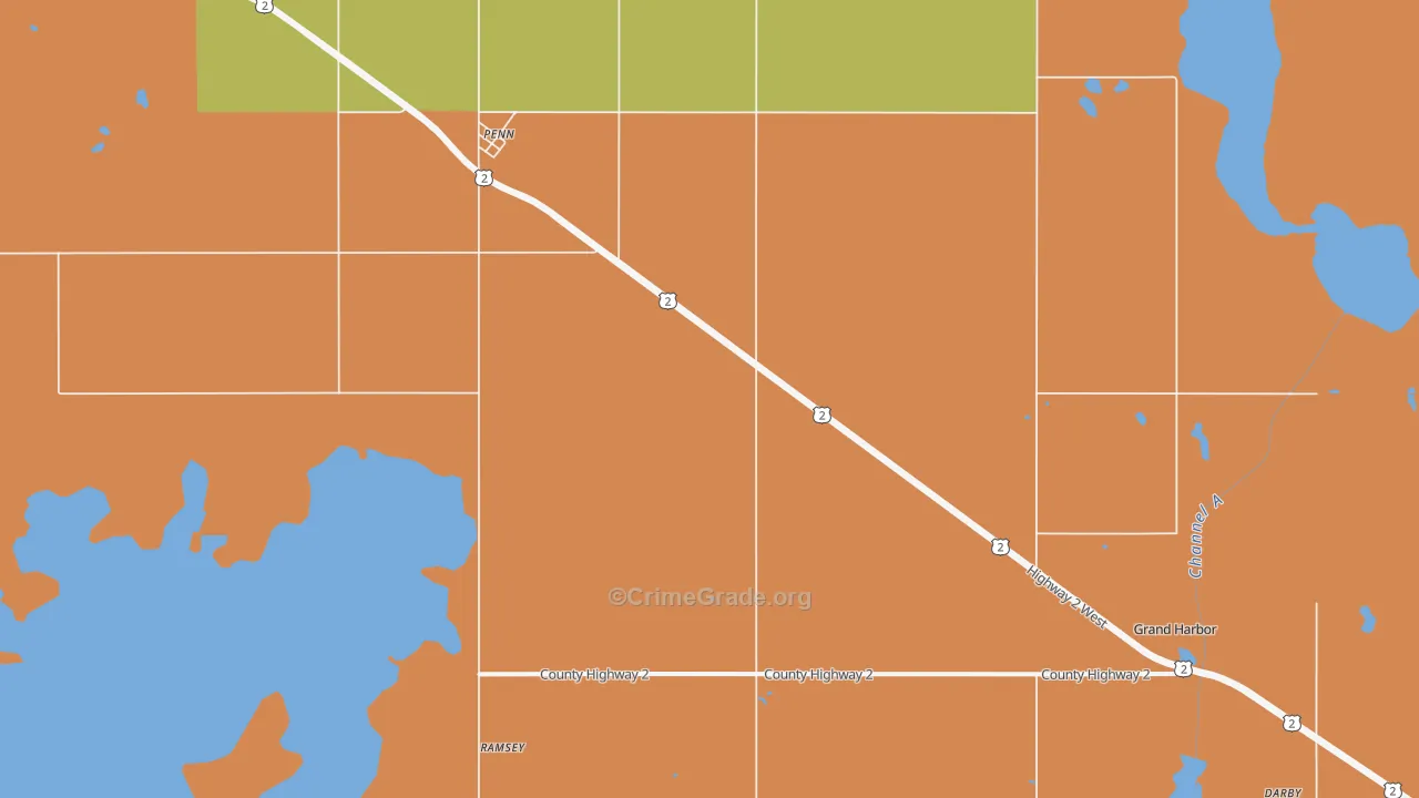 Penn, ND Map of Assault Rates