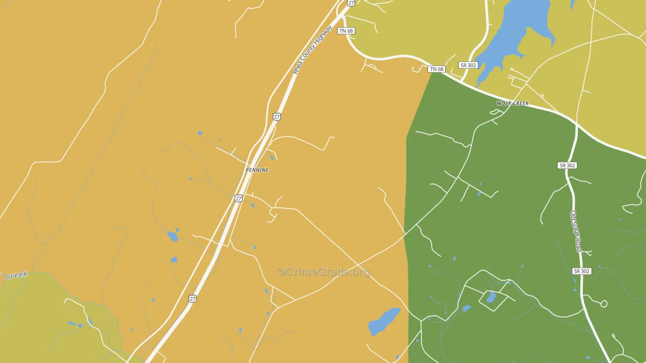 Pennine, TN Map of Assault Rates