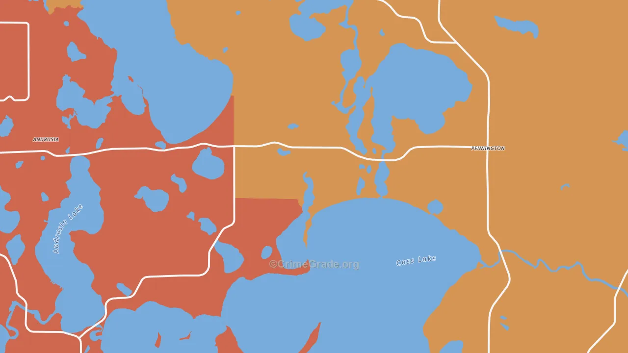 Pennington, MN Map of Assault Rates