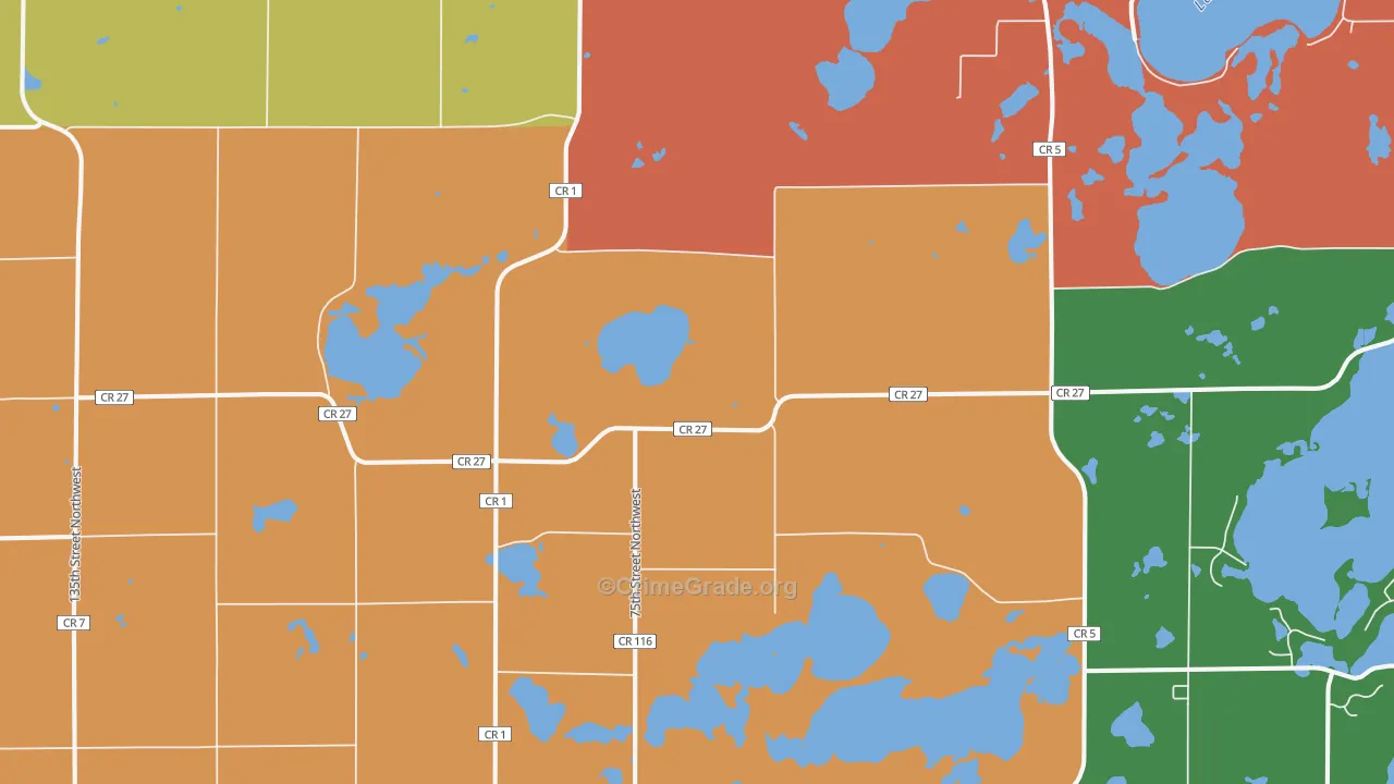 Pennock, MN Map of Assault Rates
