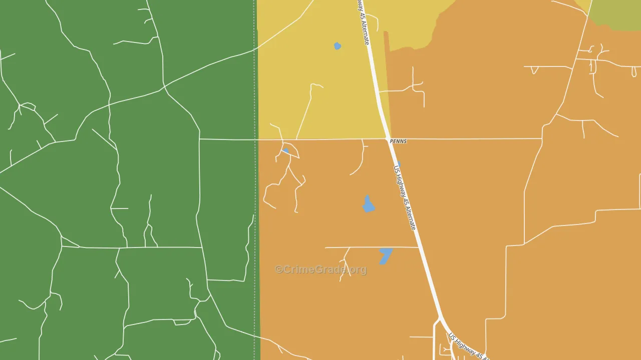 Penns, MS Map of Assault Rates