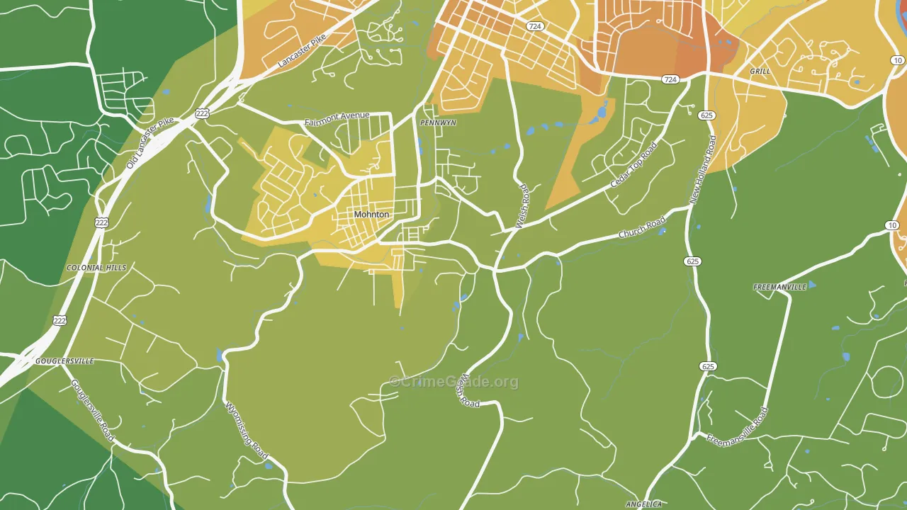 Pennwyn, PA Map of Assault Rates