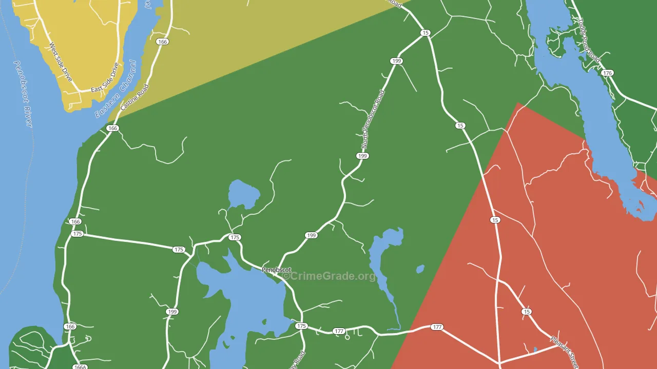 Penobscot, ME Map of Assault Rates