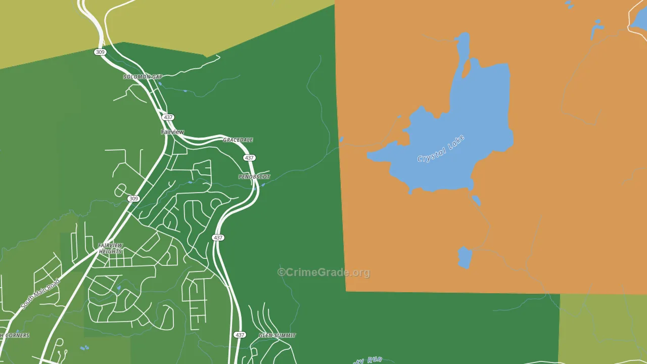 Penobscot, PA Map of Assault Rates