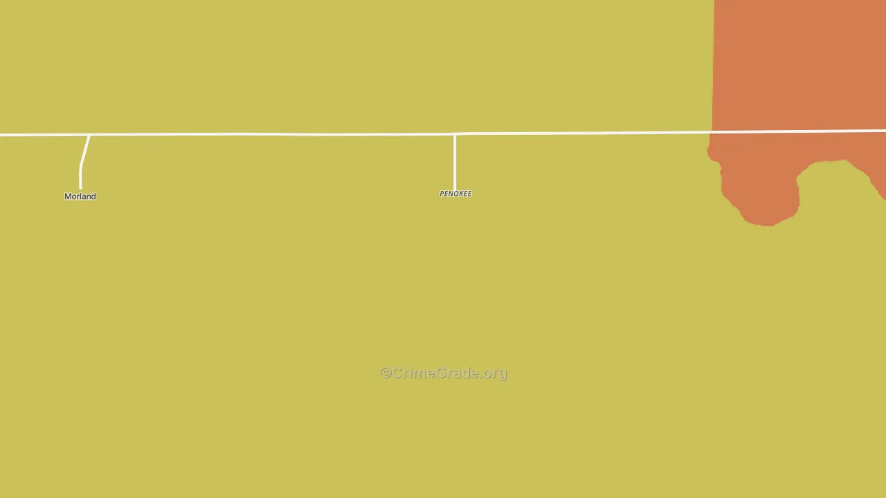 Penokee, KS Map of Assault Rates