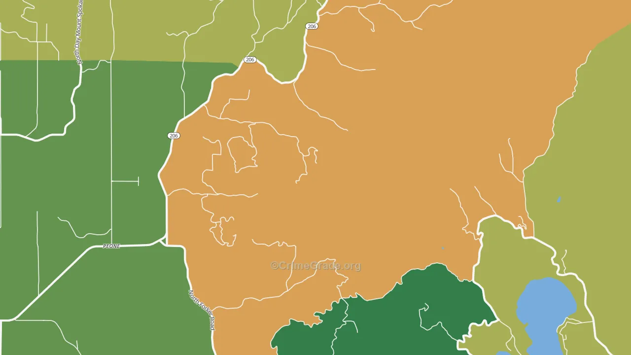 Peone, WA Map of Assault Rates