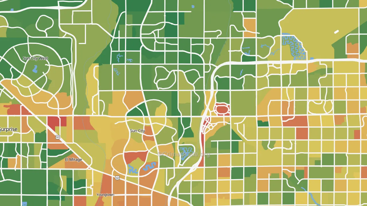 Peoria, AZ Map of Assault Rates
