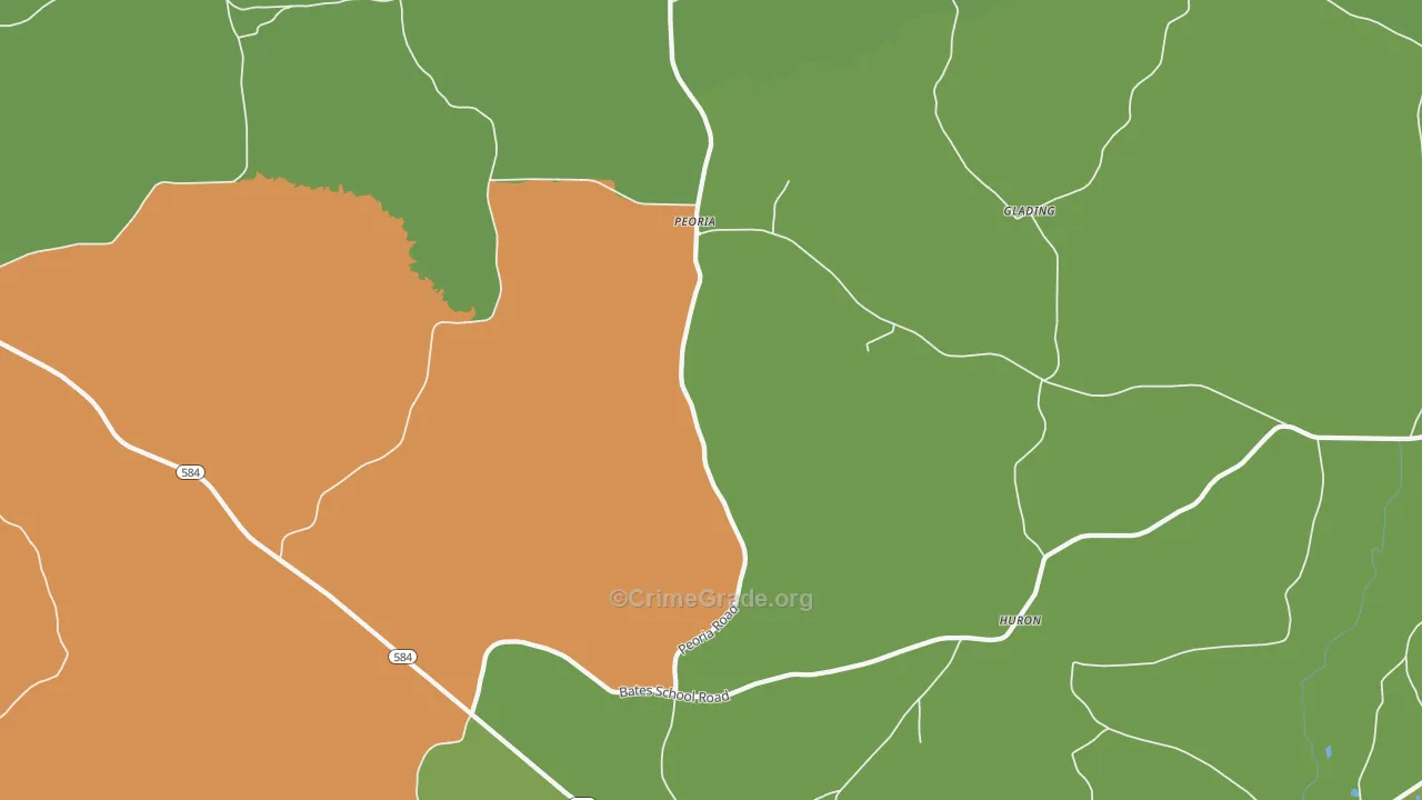Peoria, MS Map of Assault Rates