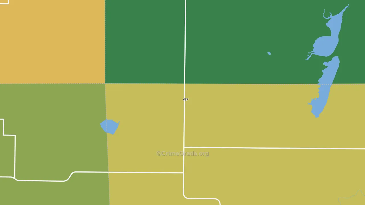 Pep, TX Map of Assault Rates