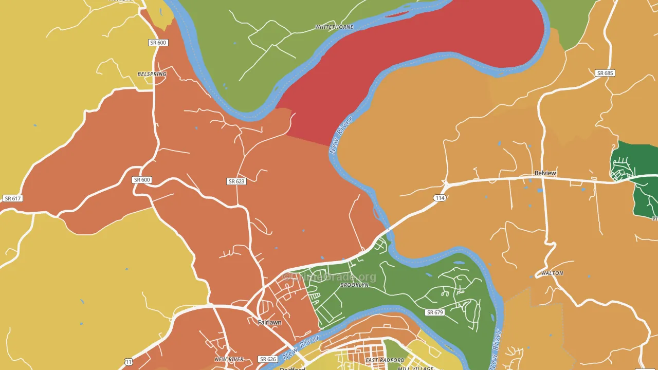 Pepper, VA Map of Assault Rates