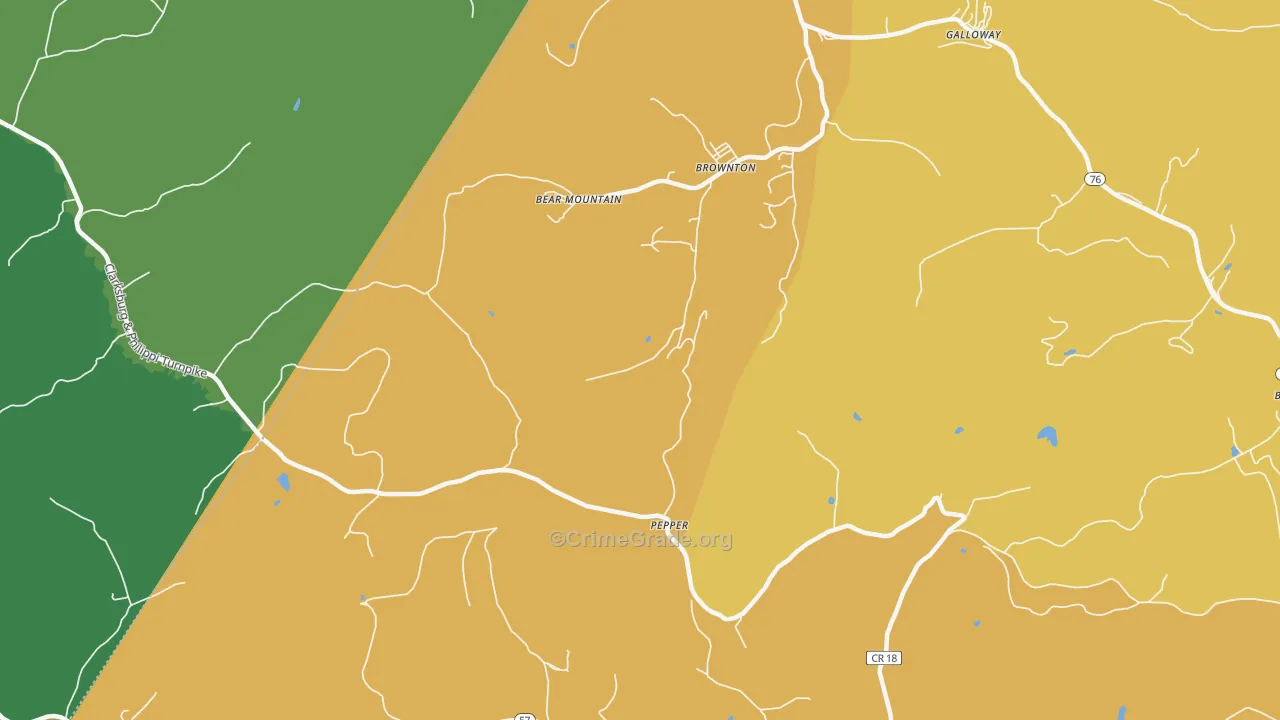 Pepper, WV Map of Assault Rates
