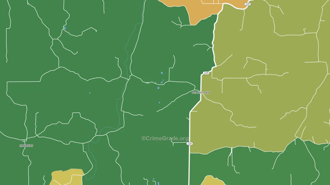 Peppertown, IN Map of Assault Rates