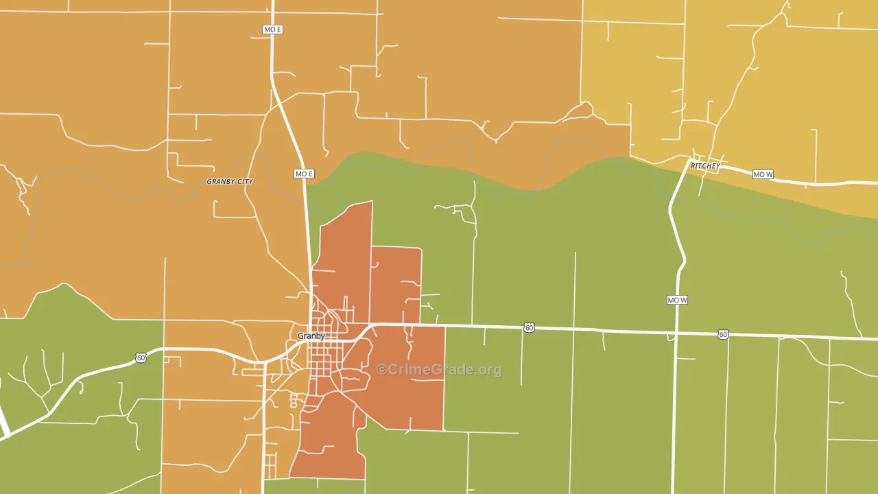 Pepsin, MO Map of Assault Rates