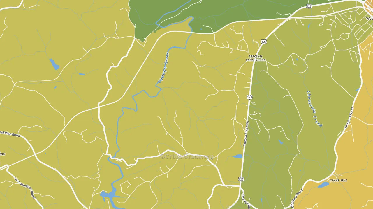 Percival Crossroads, SC Map of Assault Rates