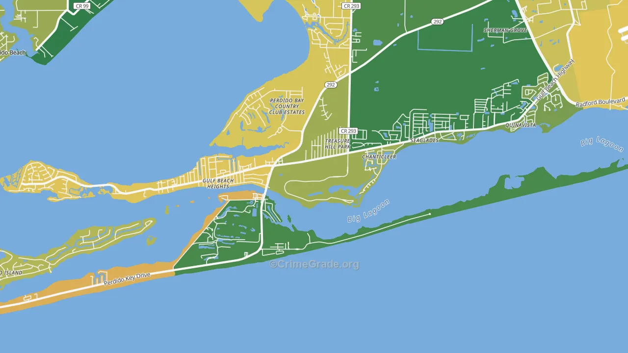 Perdido Key, FL Map of Assault Rates