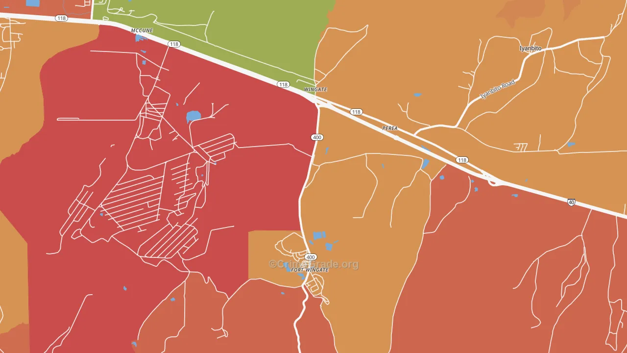 Perea, NM Map of Assault Rates