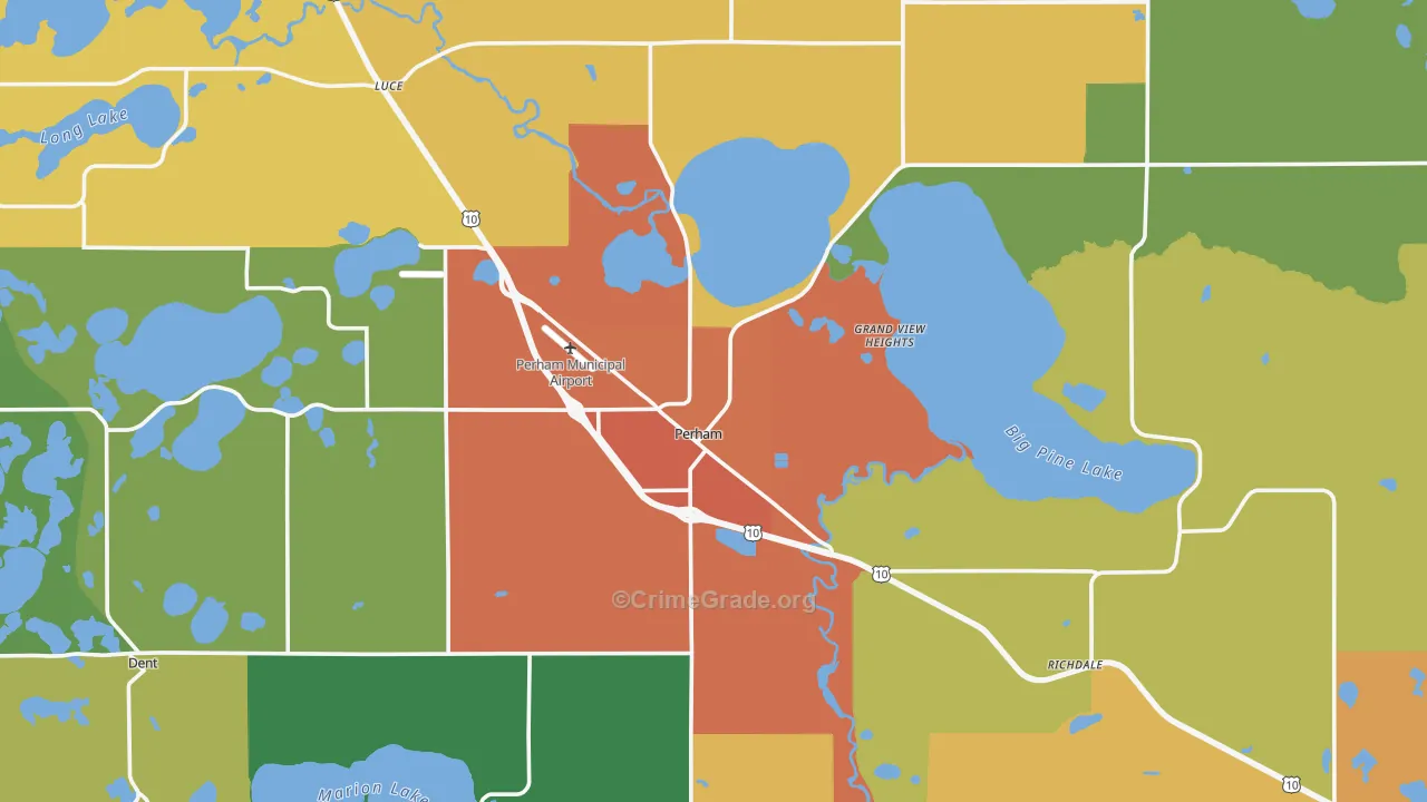 Perham, MN Map of Assault Rates