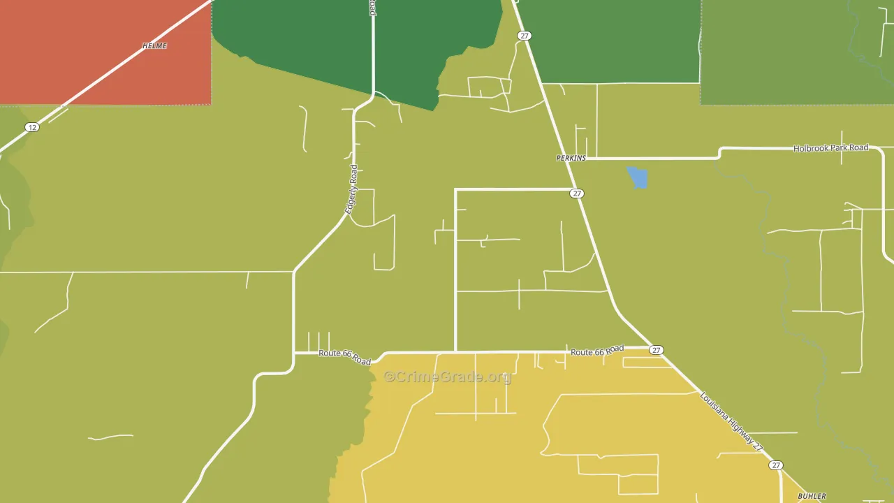 Perkins, LA Map of Assault Rates