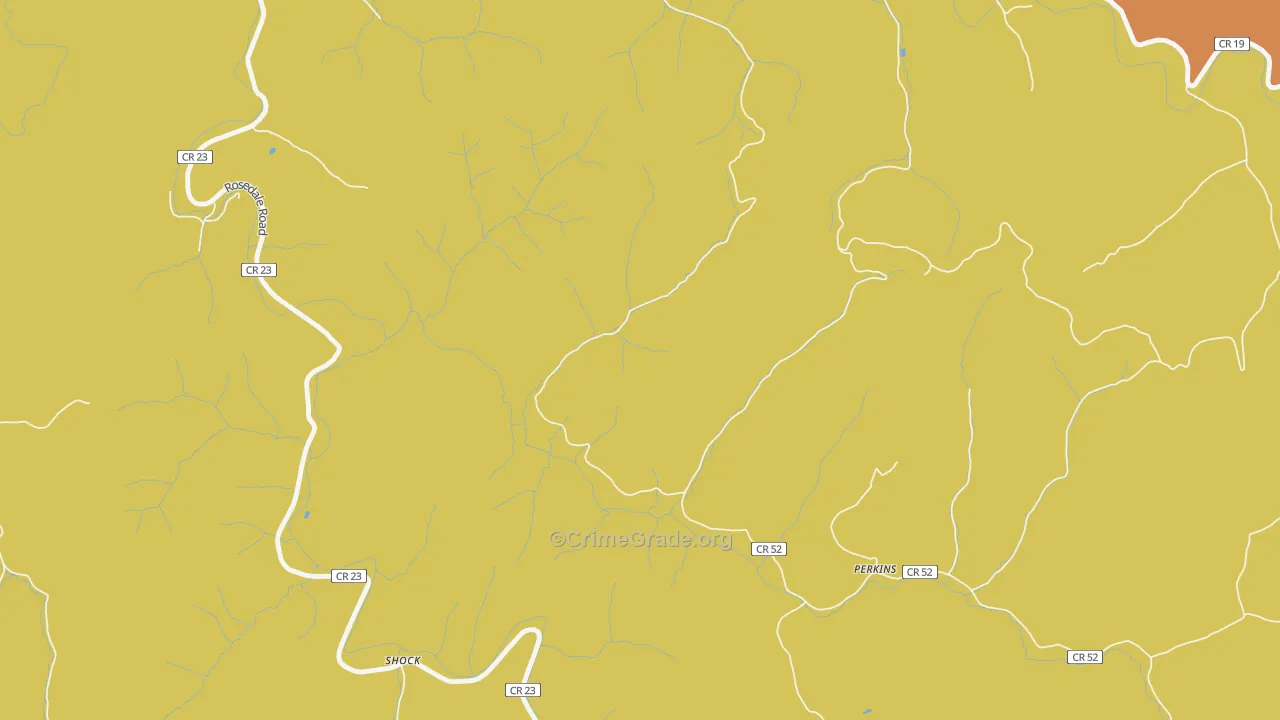 Perkins, WV Map of Assault Rates