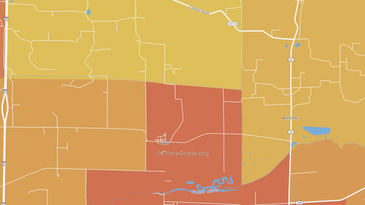 Perks, IL Map of Assault Rates