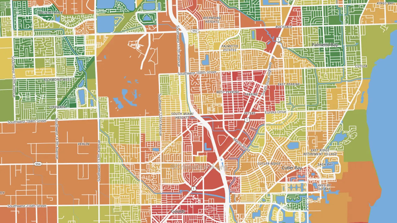 Perrine, FL Map of Assault Rates