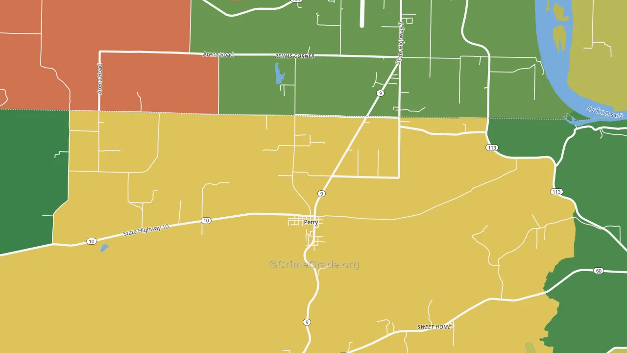Perry, AR Map of Assault Rates