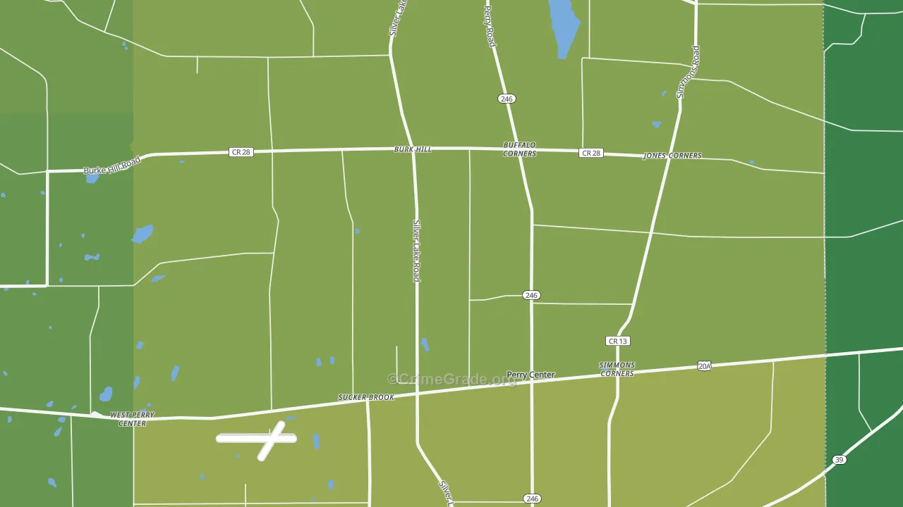 Perry Center, NY Map of Assault Rates
