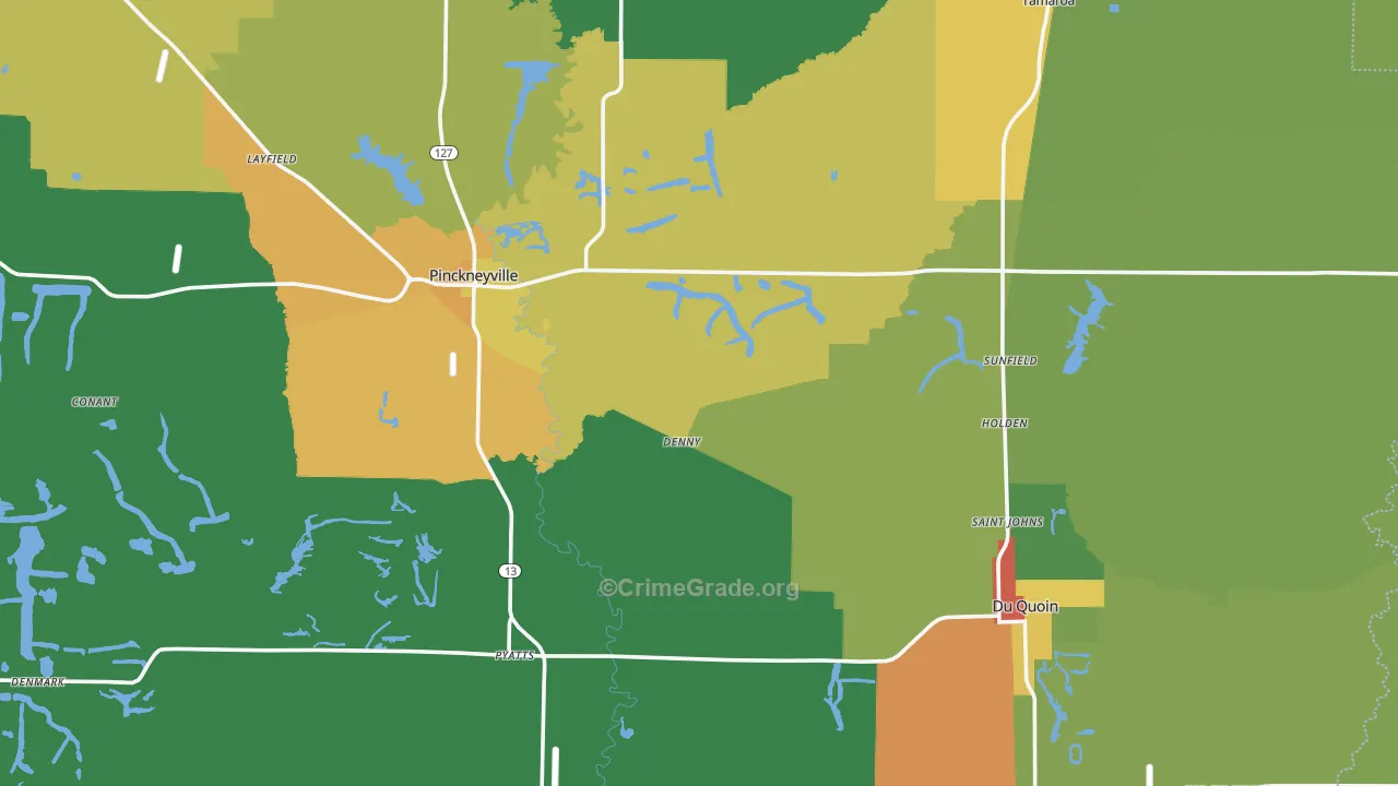 Perry County, IL Map of Assault Rates