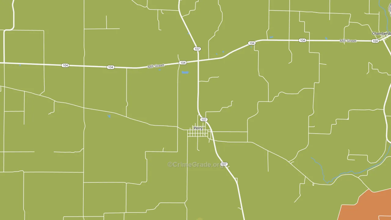Perry, IL Map of Assault Rates