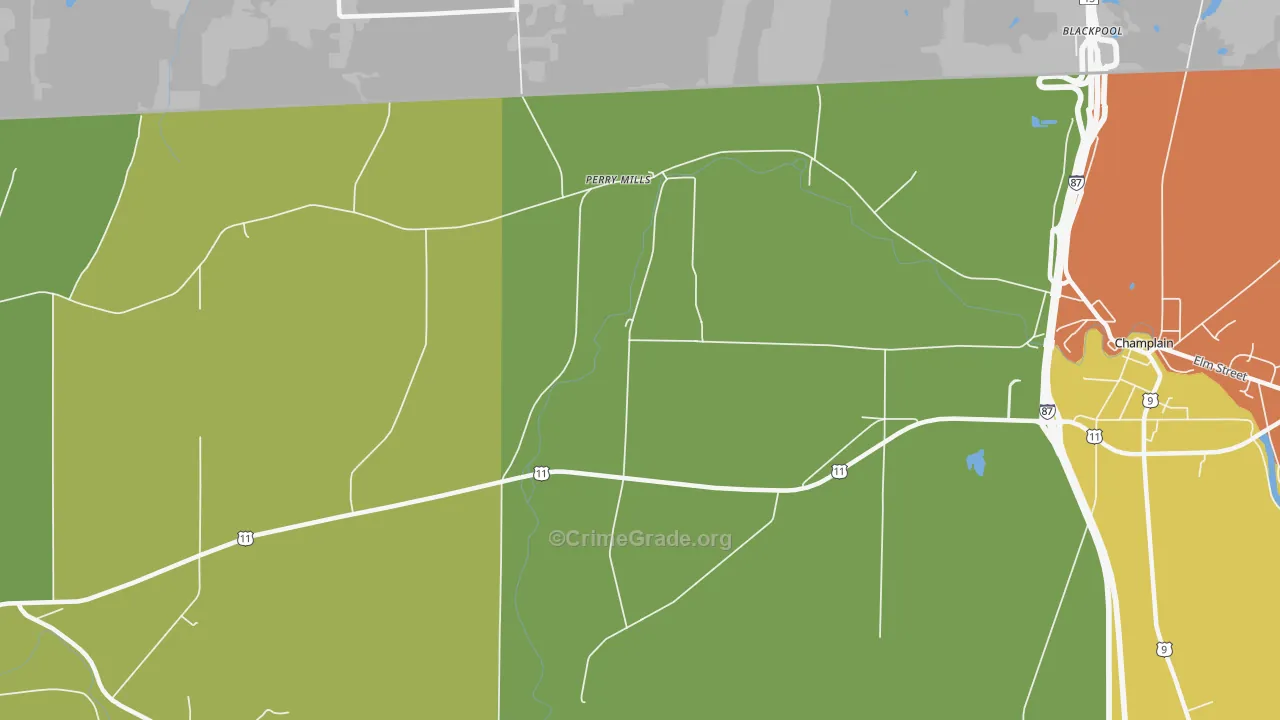 Perry Mills, NY Map of Assault Rates