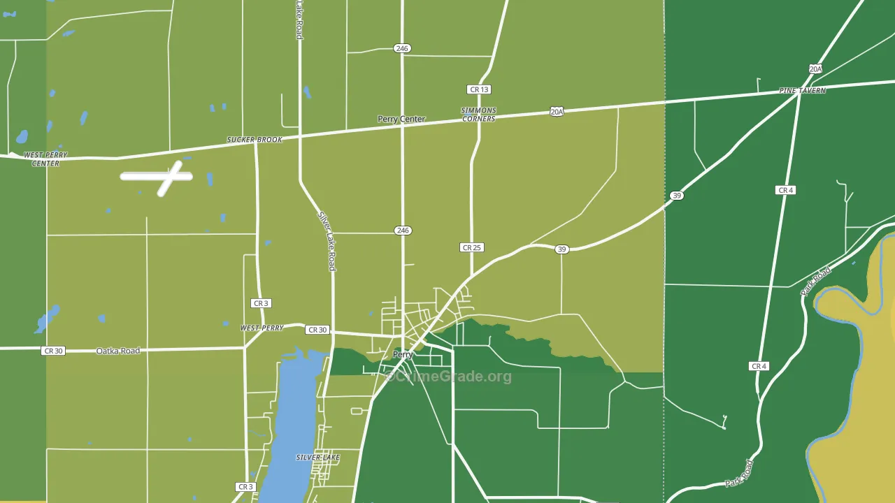 Perry, NY Map of Assault Rates