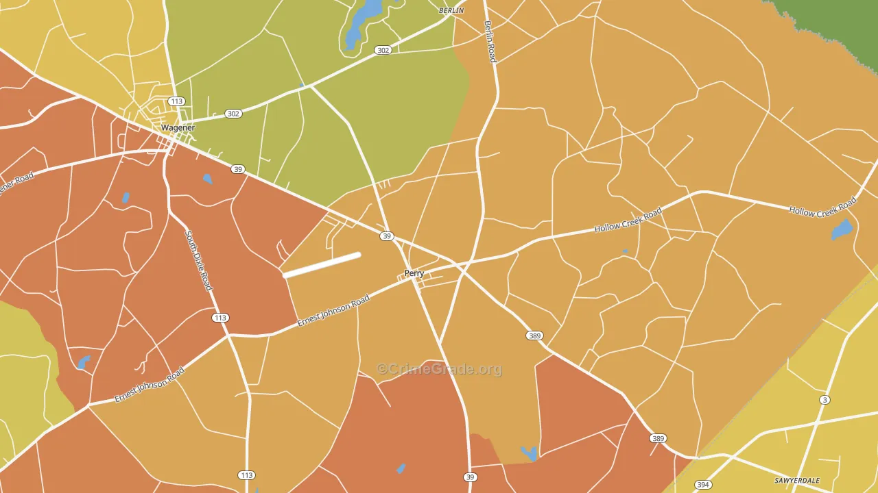Perry, SC Map of Assault Rates