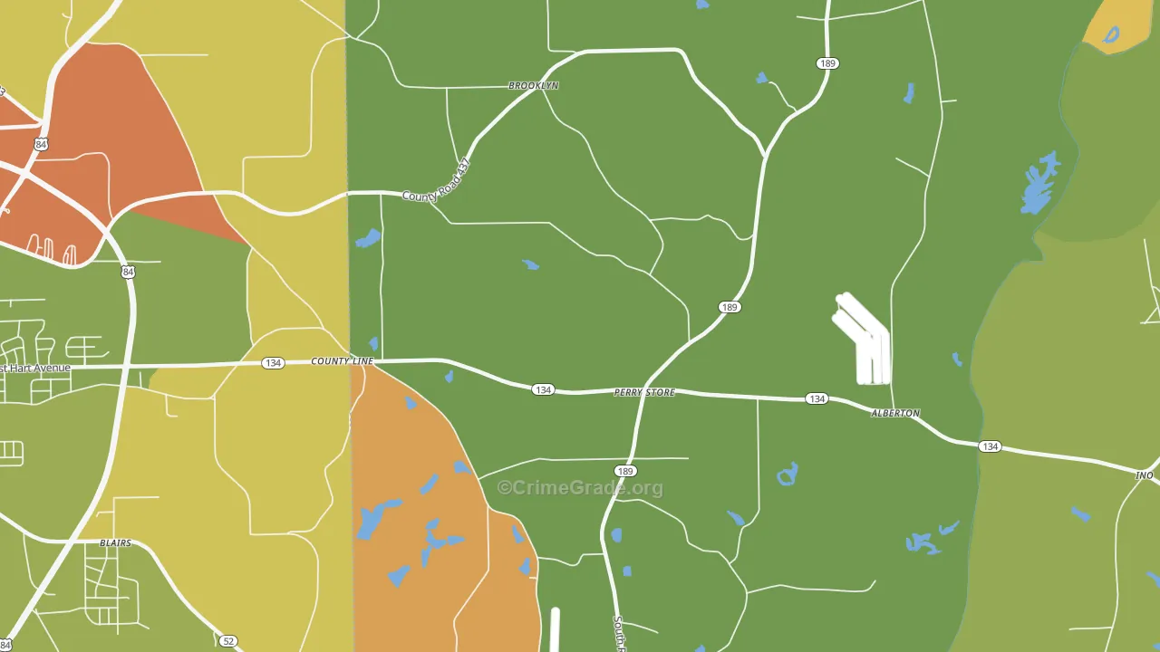 Perry Store, AL Map of Assault Rates