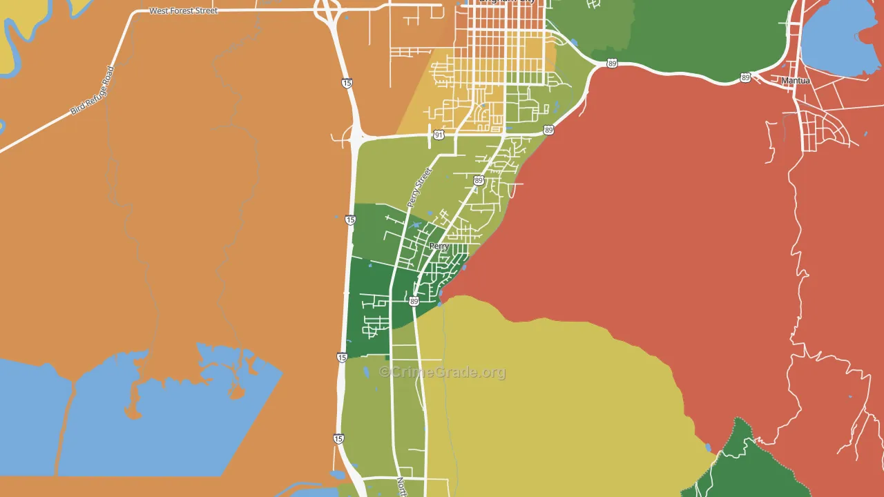 Perry, UT Map of Assault Rates